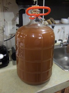 3 gallons of fresh-pressed, non-treated or processed apple cider